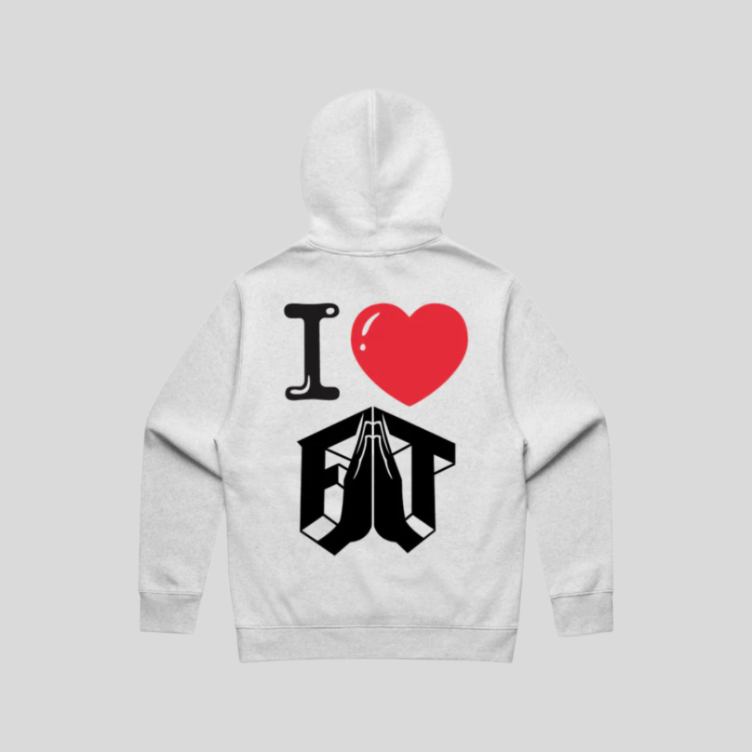 Clean Hands & A Pure Heart Hoodie- White Heather
