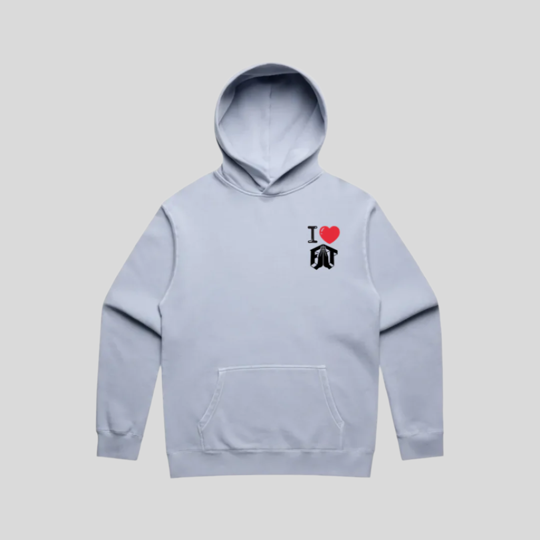 Clean Hands & A Pure Heart Hoodie- Faded Powder Blue