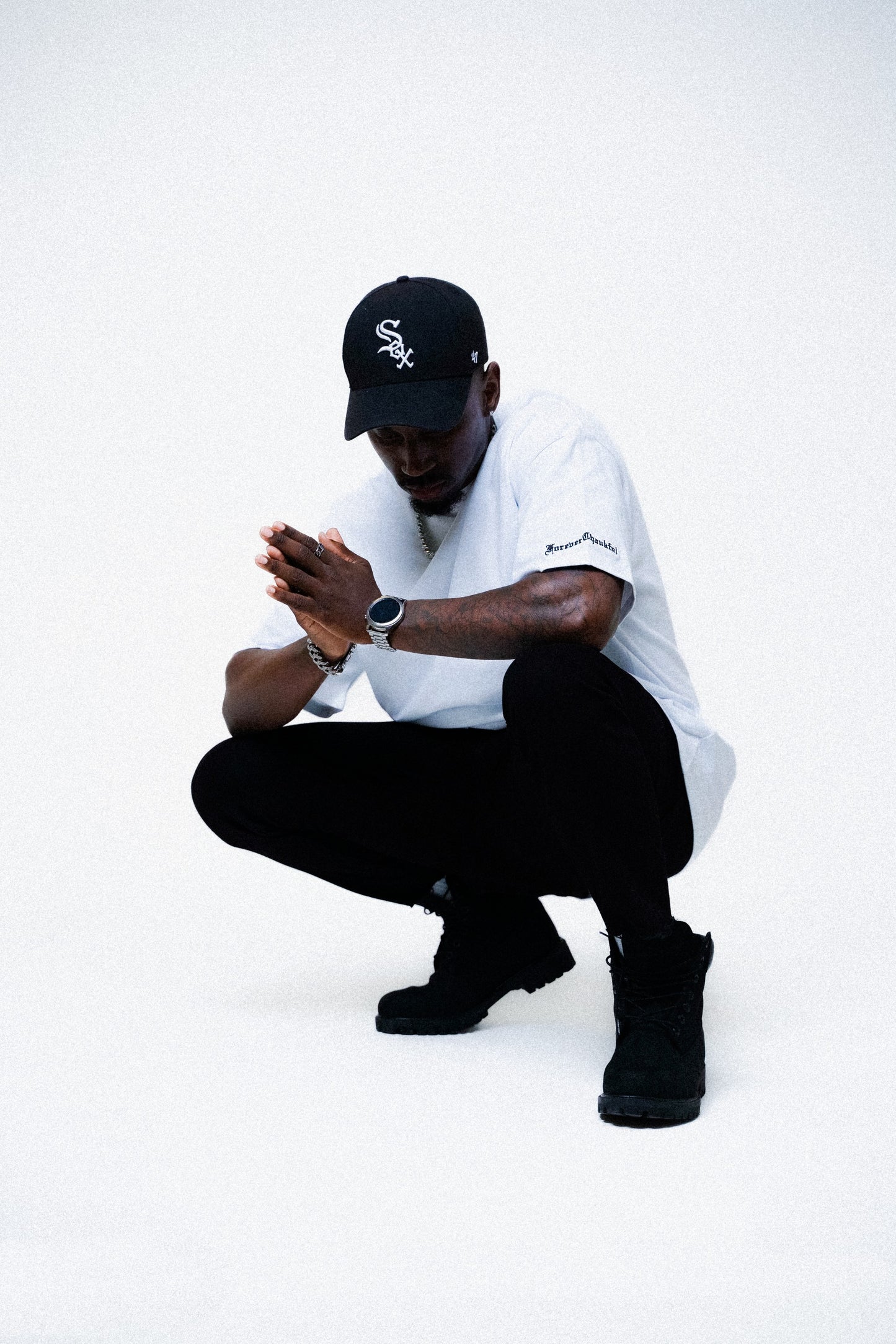 Prayers & Grit White/Black